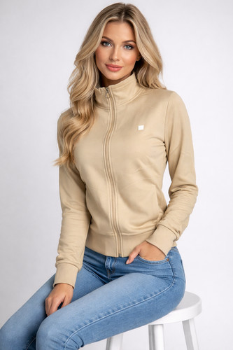 Felpa donna basile garzata zip - basile,